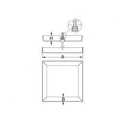 Boden Türdichtung MANNLOCH Edelstahl h. 3 cm