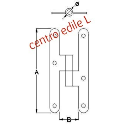 BRASS TI and TI INSERT BRACKET for  BLIND 25X4 d. 12 