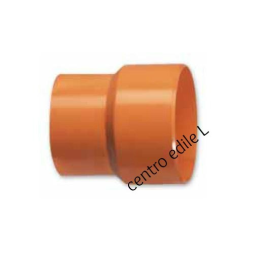 Curva WC arancio in PVC per scarichi fognatura